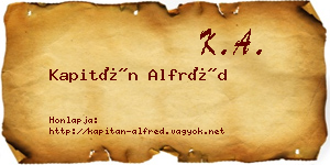 Kapitán Alfréd névjegykártya